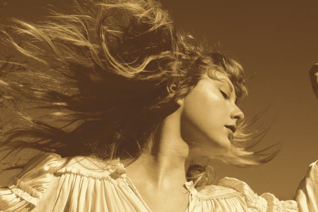 Taylor Swift in artwork for her re-recorded version of Fearless
