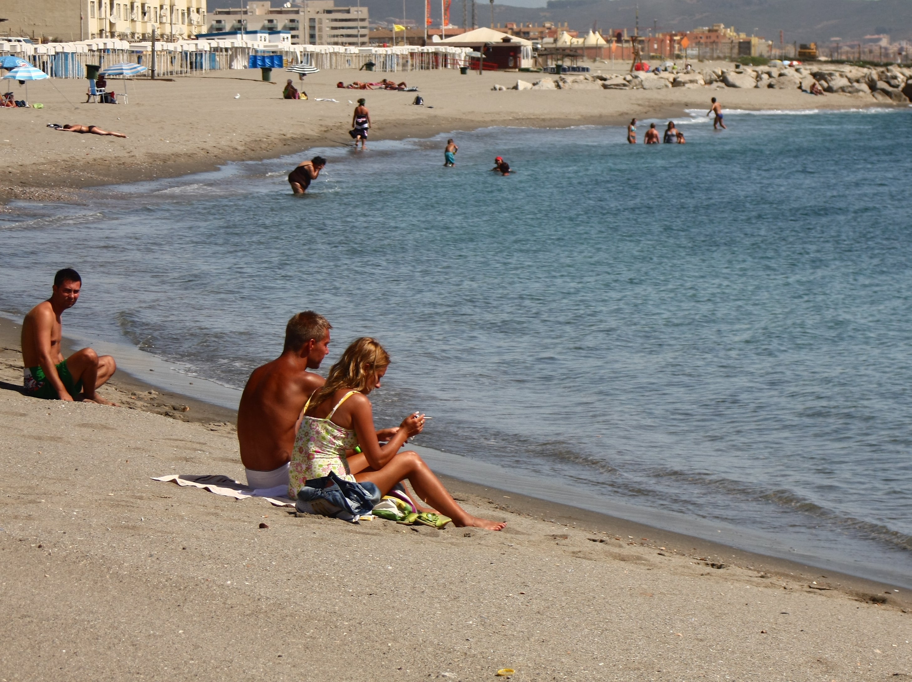 Sunbathers in Gibraltar