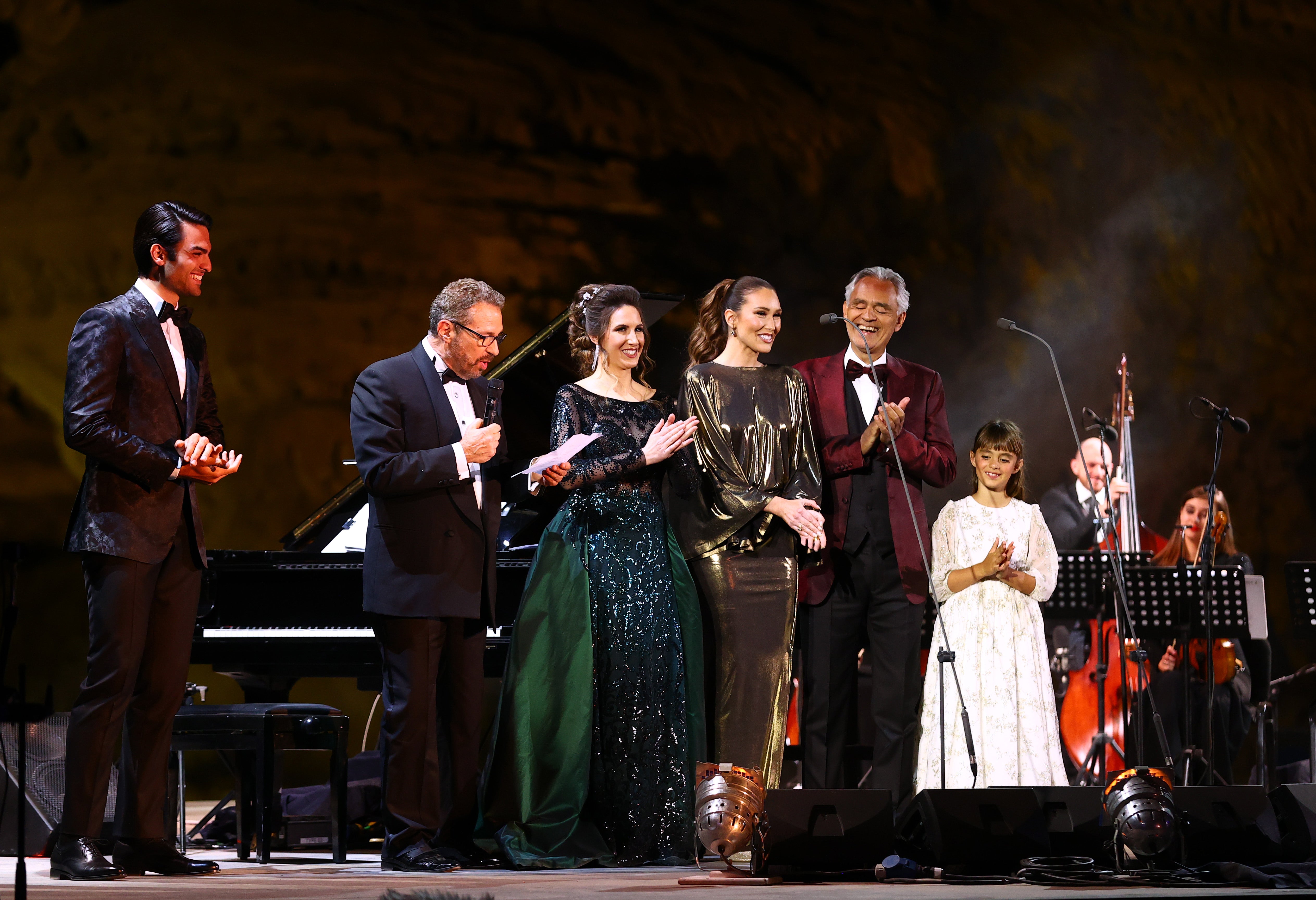 Bocelli was joined by musicians from the Arabian Philharmonic and special guests