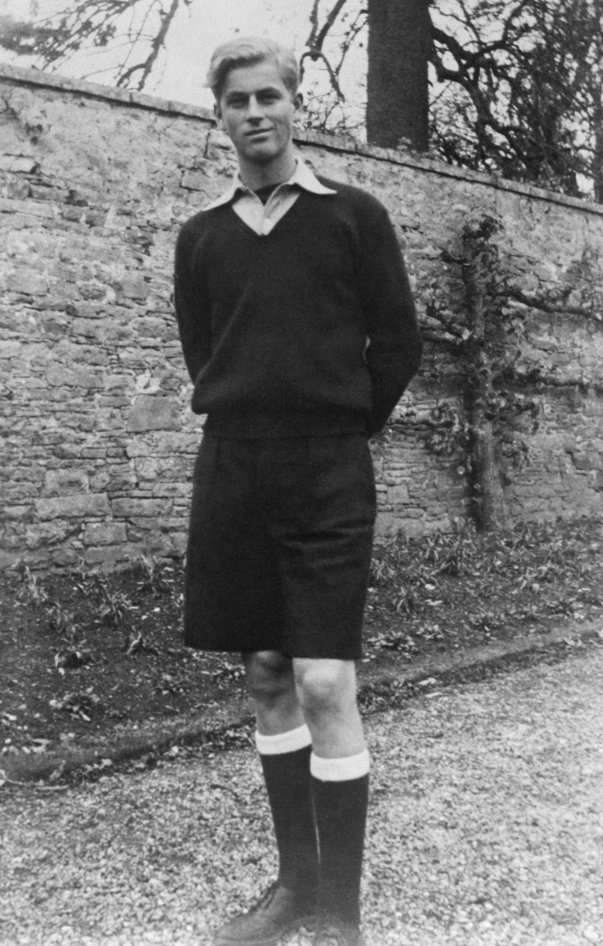 A rare picture of Prince Philip of Greece at the public school of Gordonstoun, Elgin, Scotland