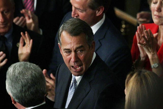Outgoing Speaker John Boehner in the House Chamber of the Capitol on October 29, 2015 on Capitol Hill in Washington, DC. 