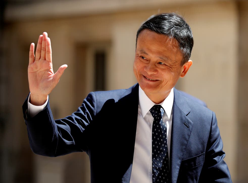 Jack Ma, the founder of Alibaba, is shown in Paris on 15 May, 2019. 