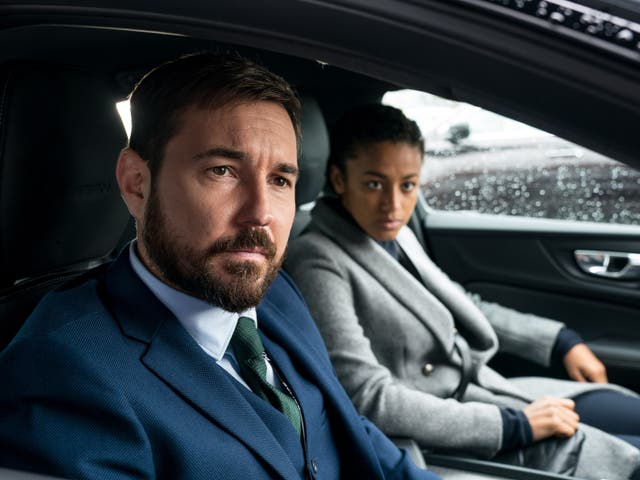 Martin Compston and Shalom Brune-Franklin in Line of Duty