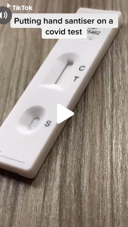 NHS intervenes after TikTok user wastes coronavirus test in hand