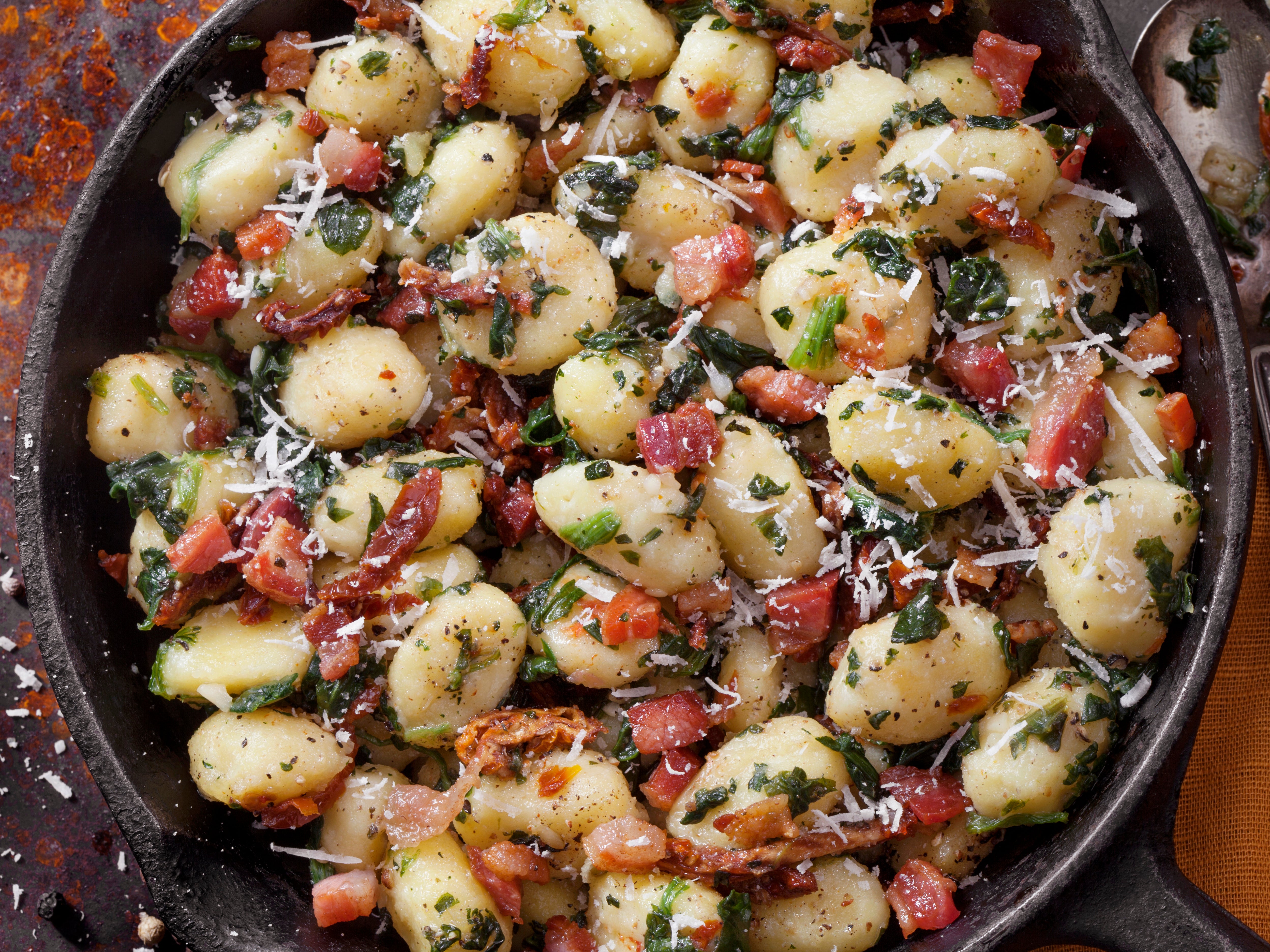 The only difficulty with pan-fried gnocchi is stopping yourself wolfing the lot in one go