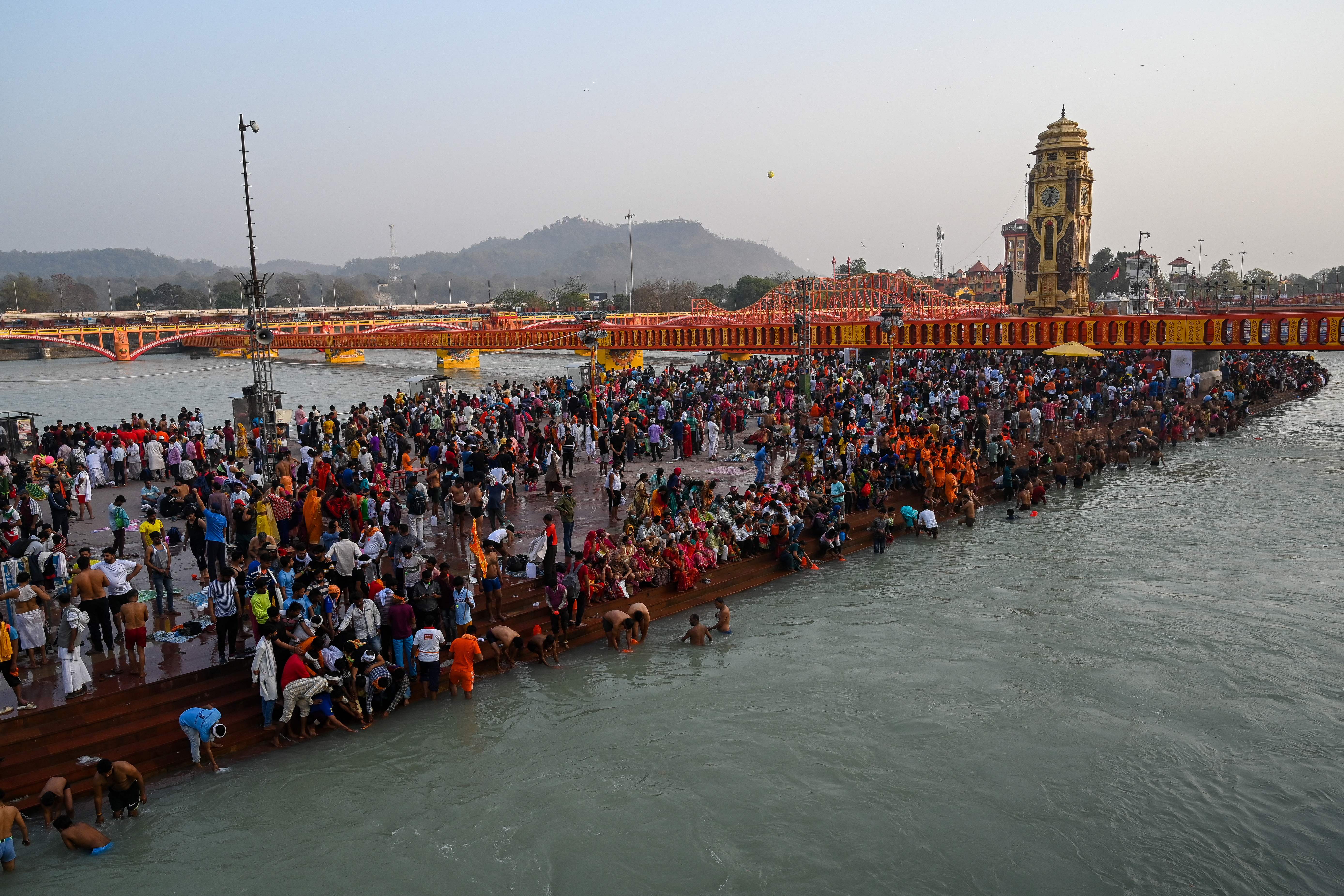 The Kumbh Mela began in the month of March and has seen over 2.1 million people reach for holy dip in the Ganges