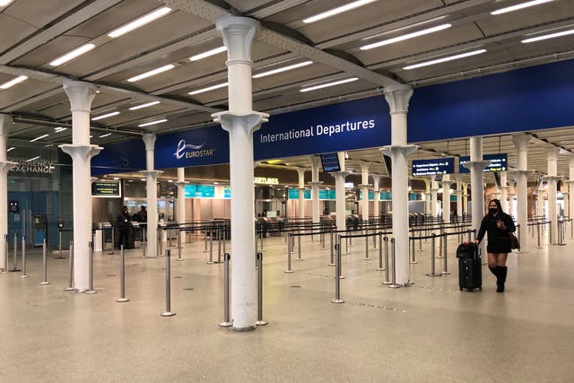 Empty quarter: Eurostar departures area at London St Pancras International