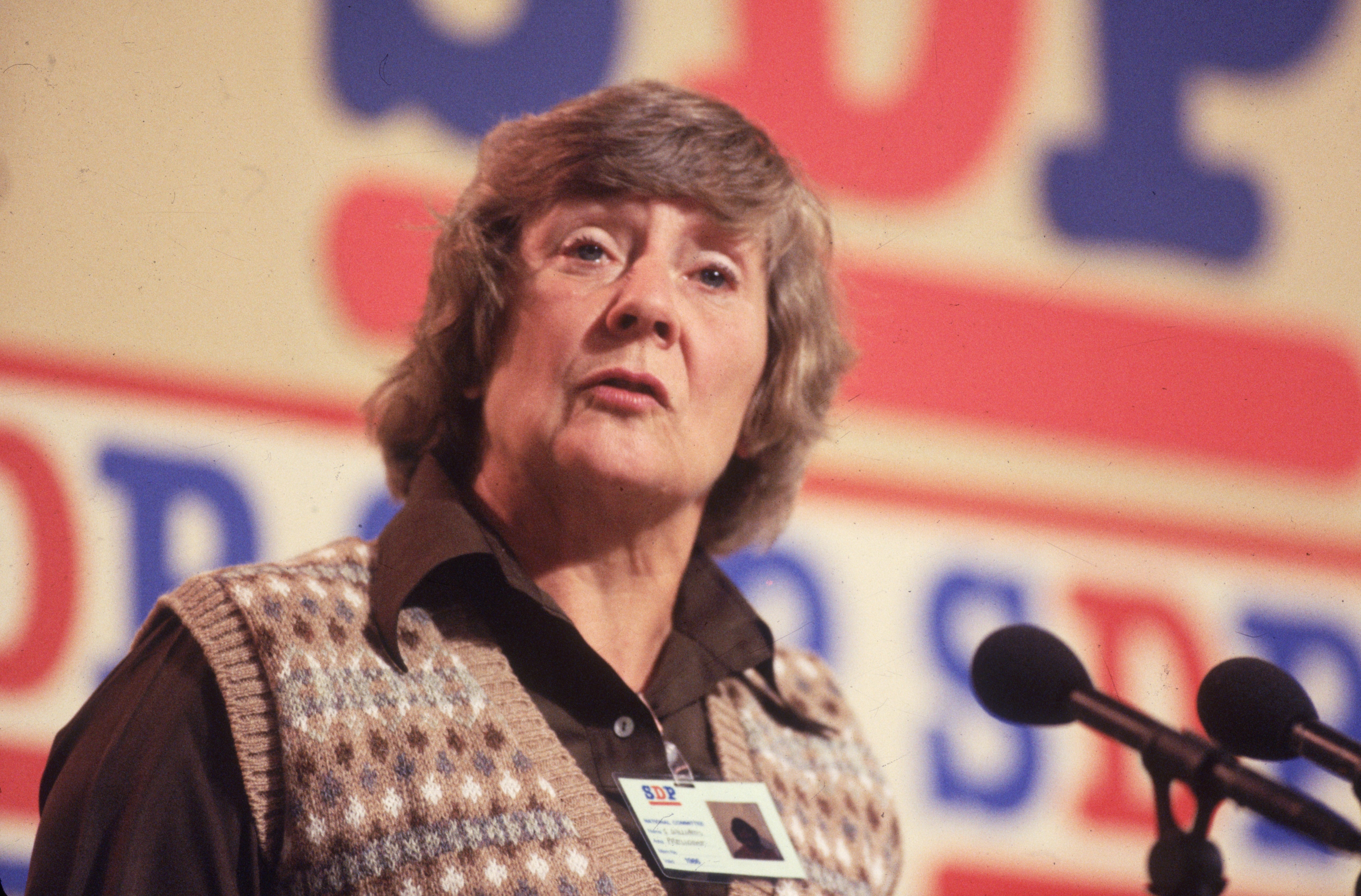 Shirley Williams in 1986. She is described by Tony Blair as ‘one of the greatest social democrats of the last century’