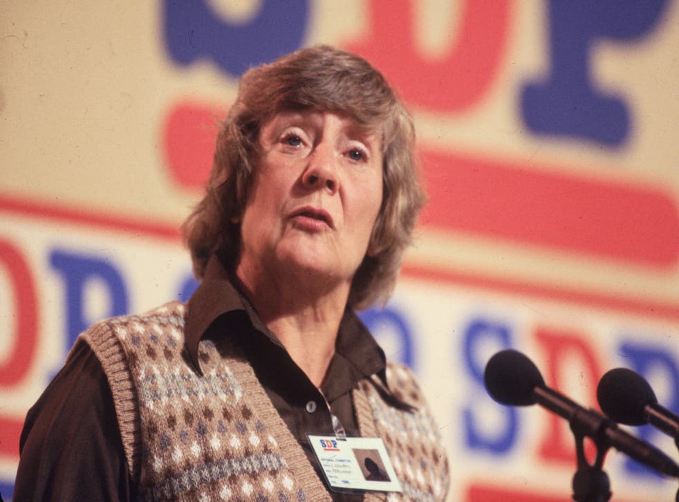 <p>Shirley Williams in 1986. She is described by Tony Blair as ‘one of the greatest social democrats of the last century’</p>