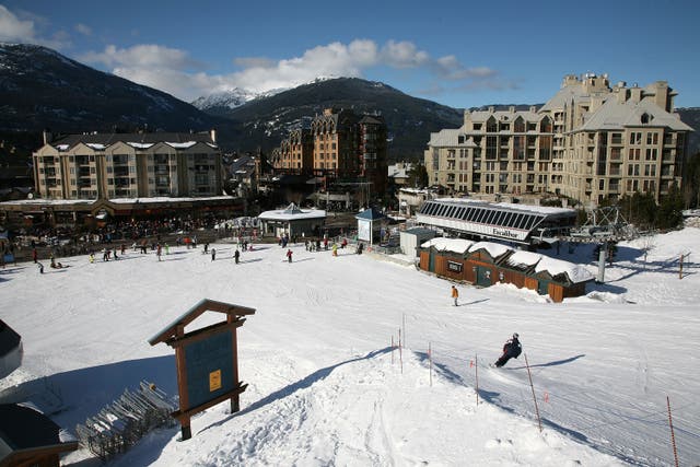 <p>A general view of Whistler Village in Whister, British Columbia, Canada. </p>