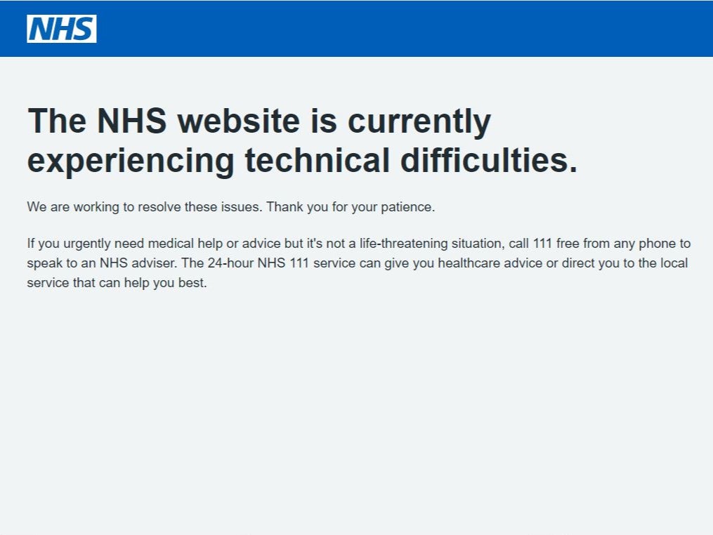 NHS website crashes as over-45 rush to book Covid vaccine appointments