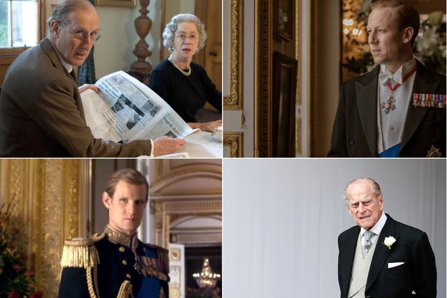<p>Clockwise from top left: James Cromwell, Tobias Menzies, Prince Philip and Matt Smith</p>
