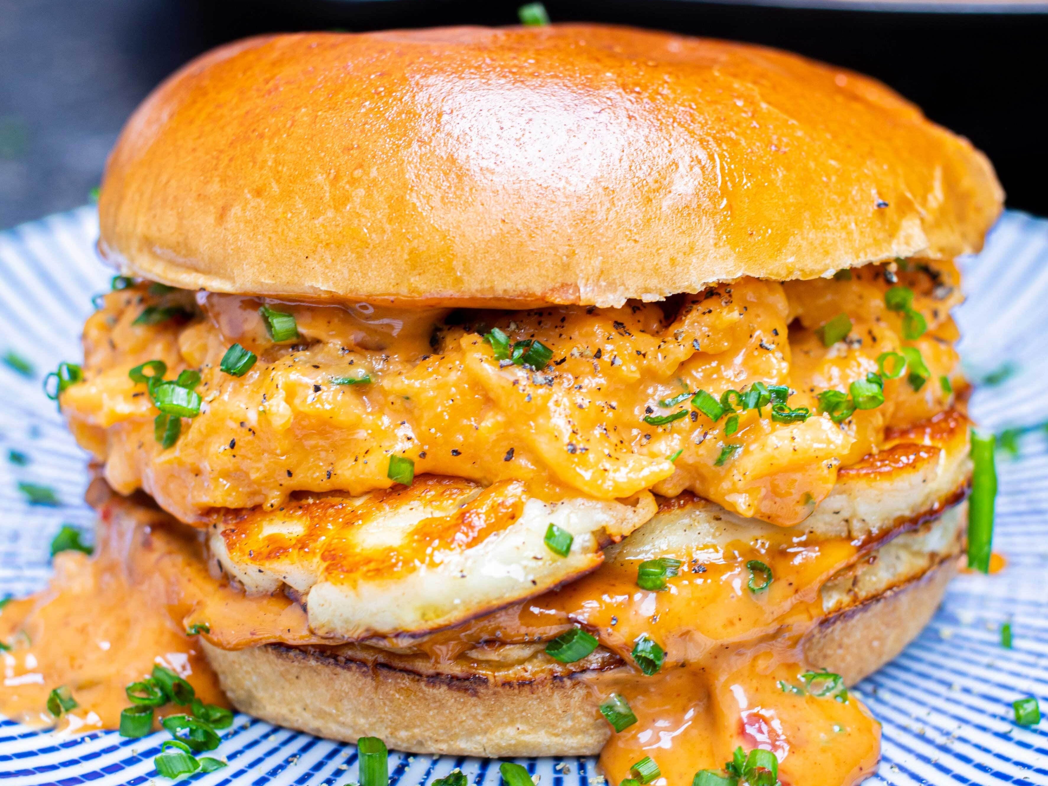 <p>MOB’s halloumi breakfast bap: the right amount of salt, spice, fried egg and butter</p>