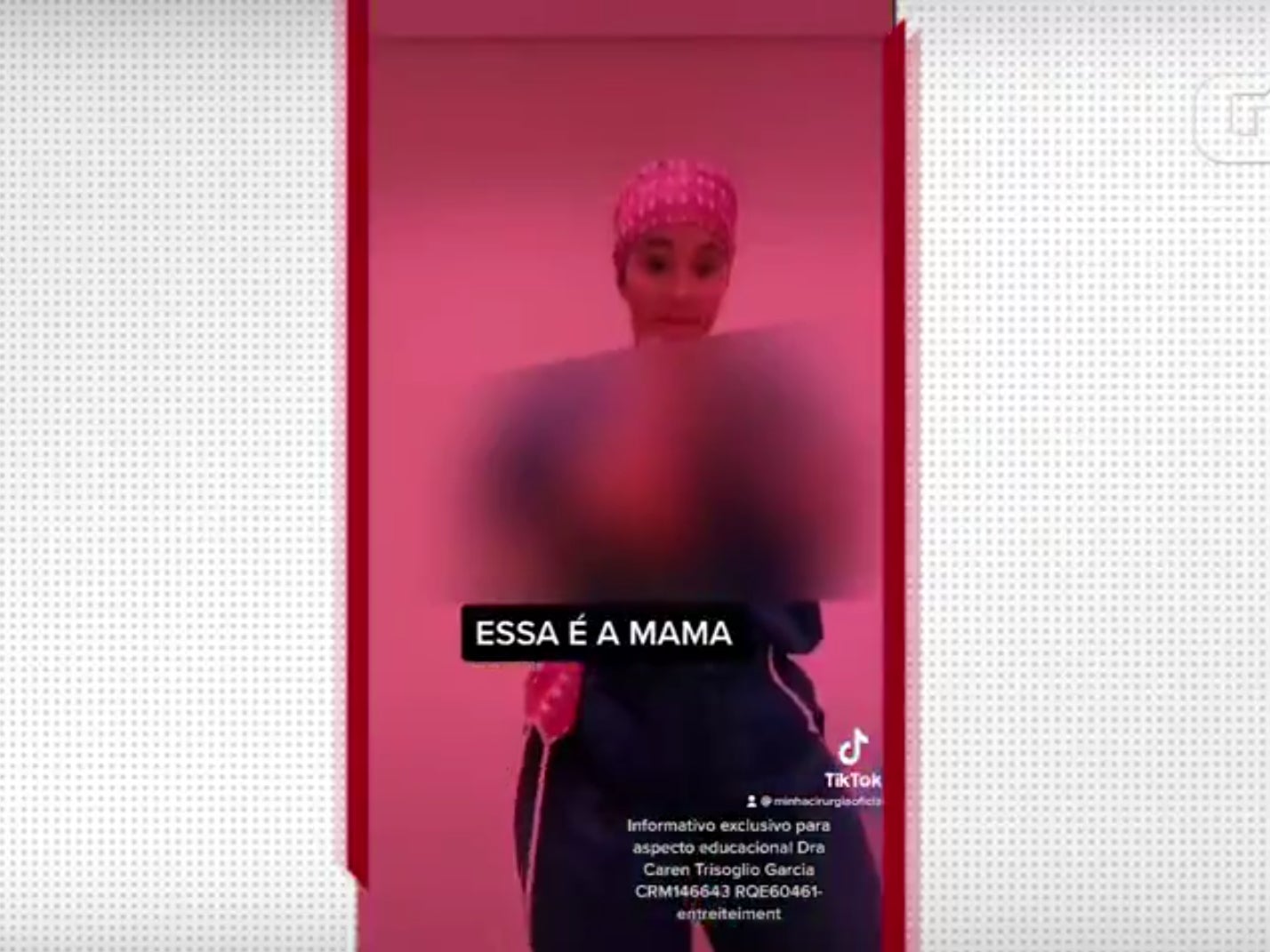 A video reportedly showing Brazilian plastic surgeon Caren Trisoglio Garcia dancing with human flesh