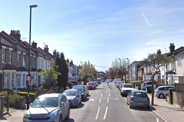 Moffat Road in Croydon, south London, where a schoolgirl was stabbed in the leg by a 15-year-old boy