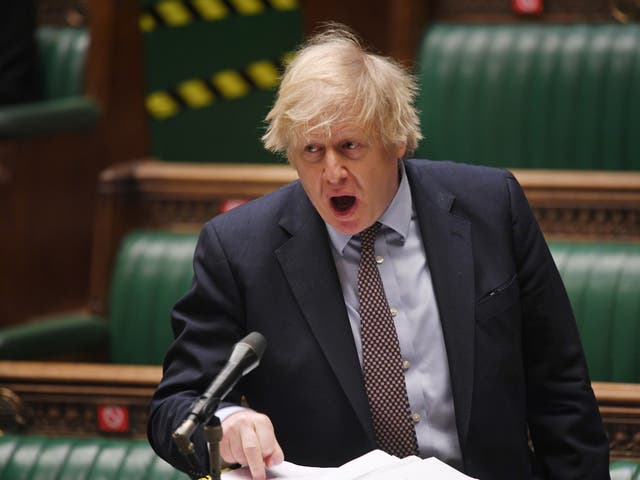 Boris Johnson in the House of Commons