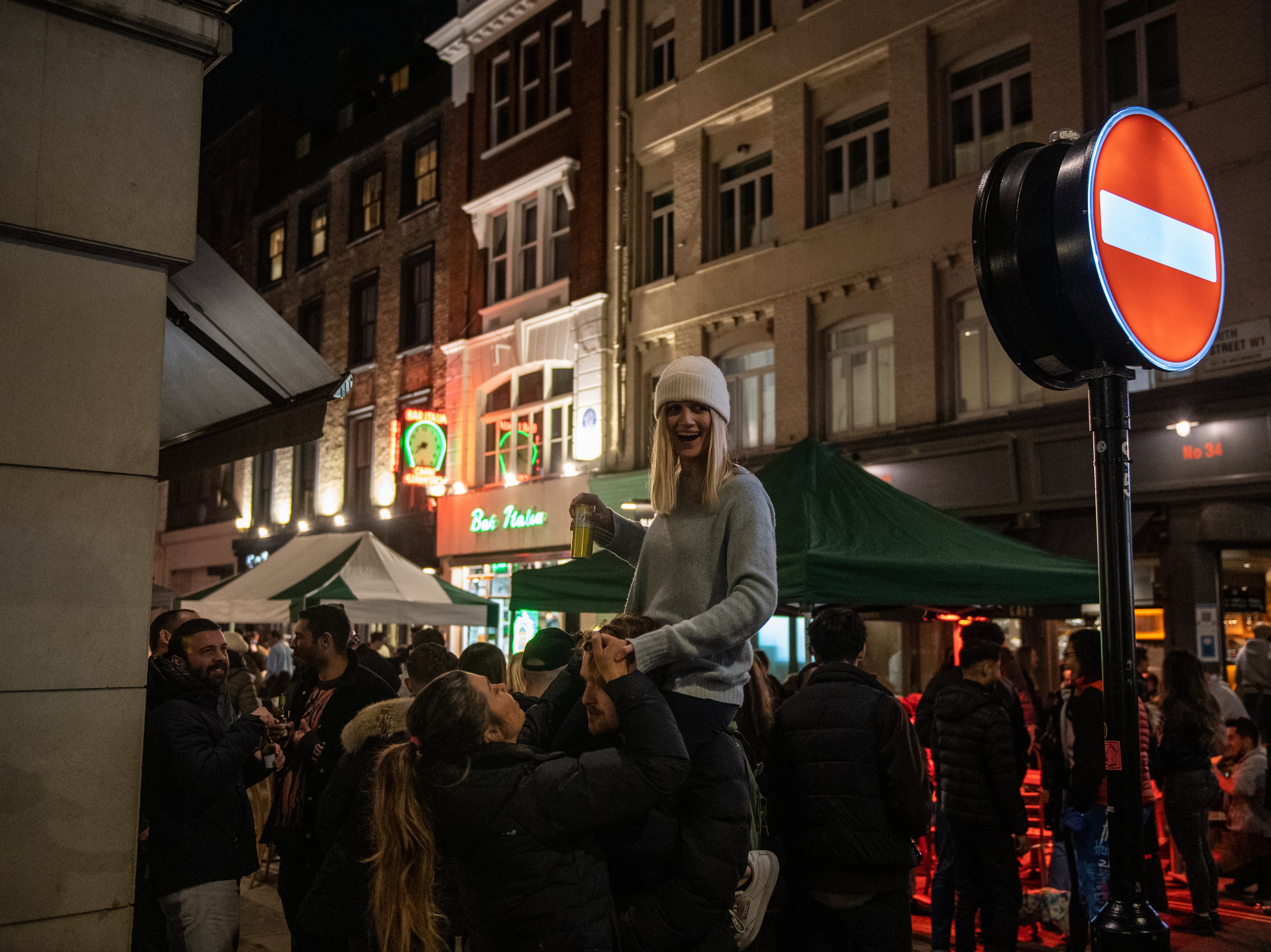 <p>Images of lengthy queues outside venues were shared on social media</p>