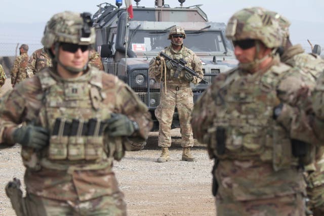 US soldiers attend a training session for the Afghan Army in Herat, Afghanistan, 02 February 2019