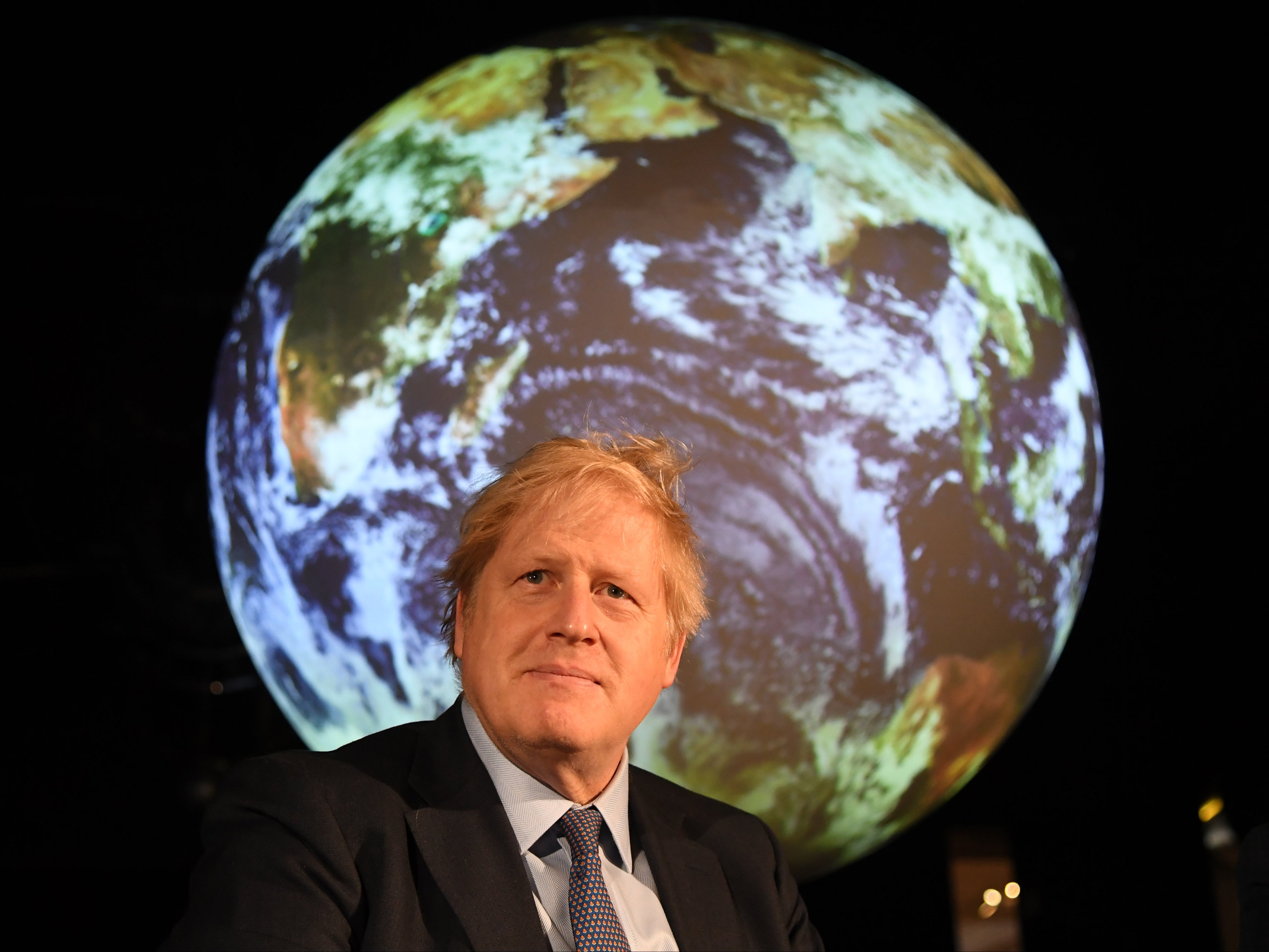 Boris Johnson in February speaking about the forthcoming UN Climate Summit