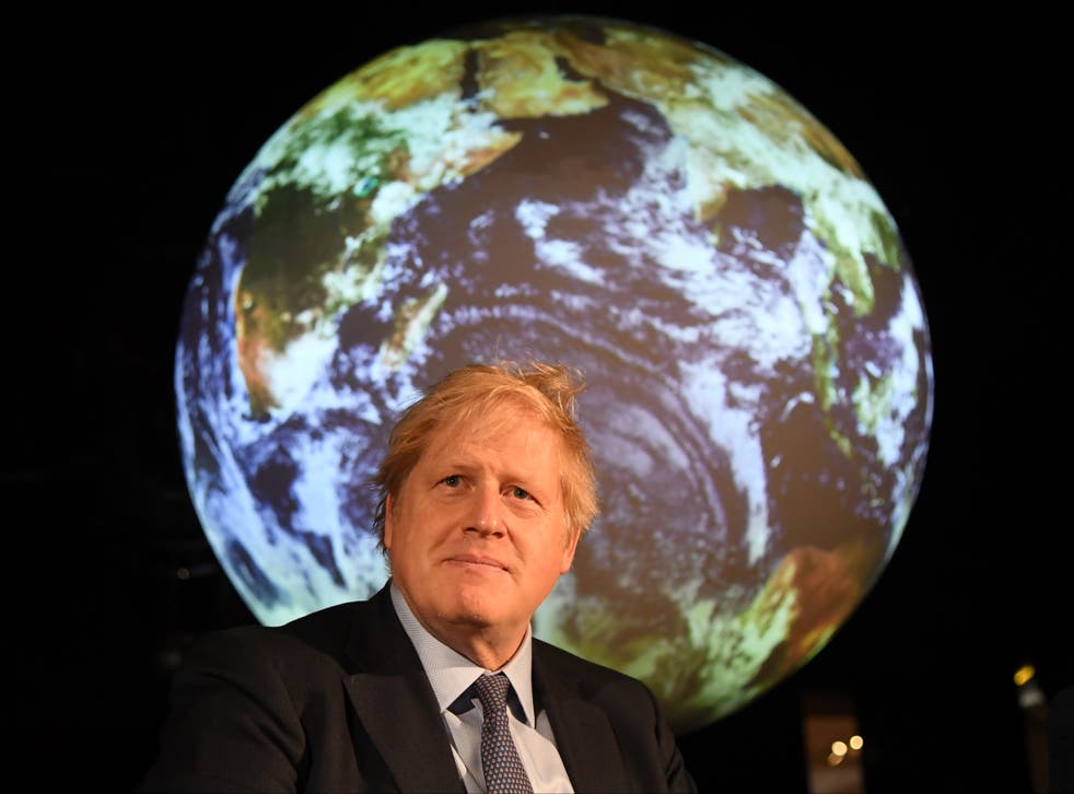 <p>Boris Johnson in February speaking about the forthcoming UN Climate Summit</p>