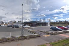 Riot police swoop on Glasgow supermarket after car mounts pavement