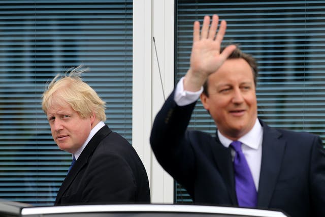 Boris Johnson and David Cameron together in 2015