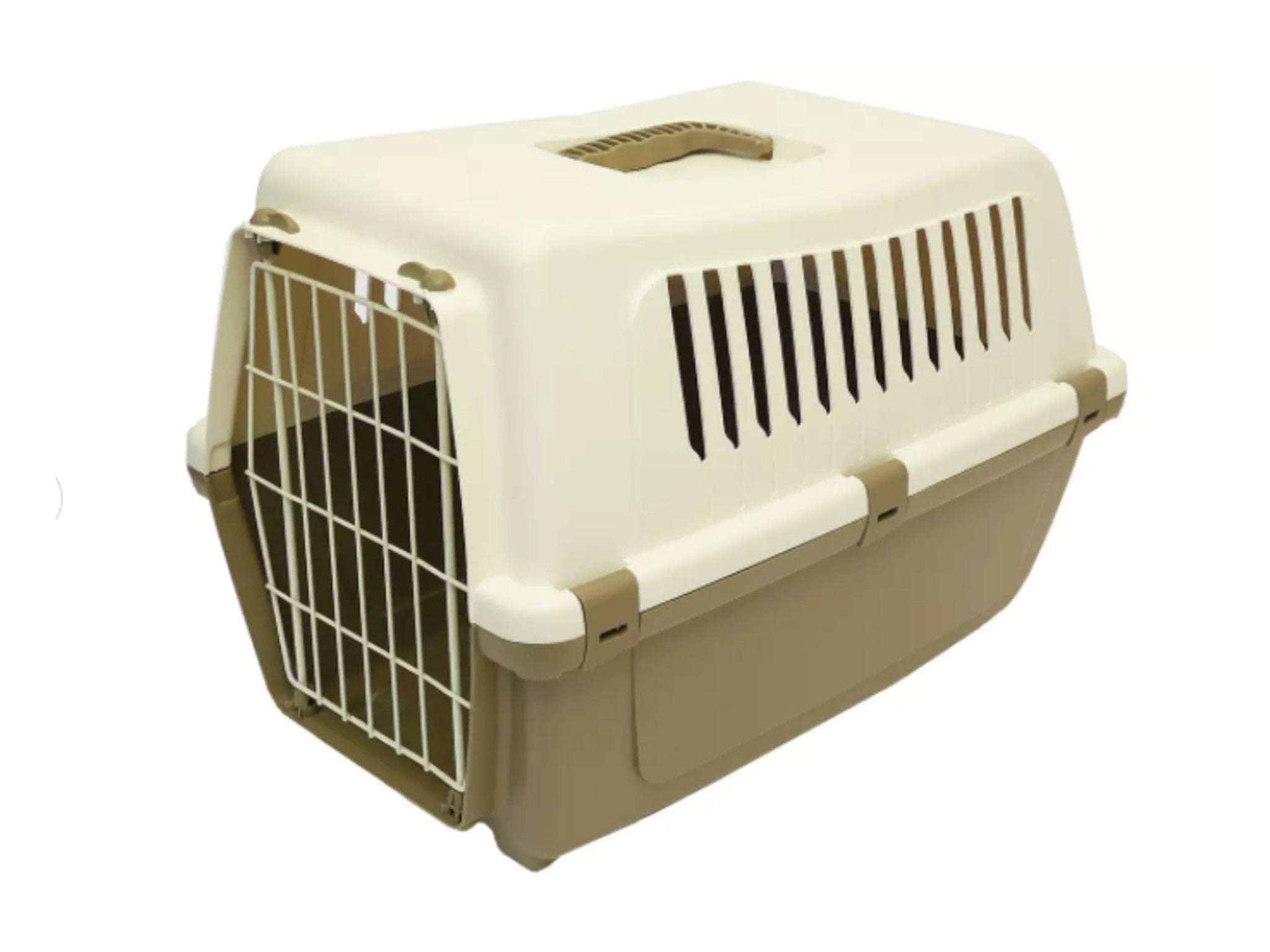 Rosewood plastic pet carrier with cushion – Medium indybest
