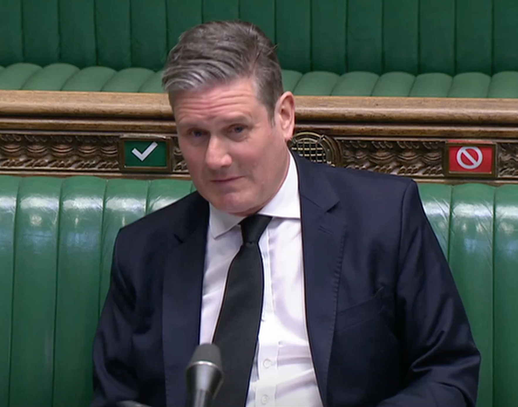 Keir Starmer’s furrowed brow was replaced by a quizzical smile