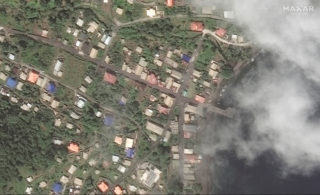 El paseo marítimo de Richmond Vale en San Vicente el 2 de abril, antes de que entrara en erupción el volcán La Soufriere
