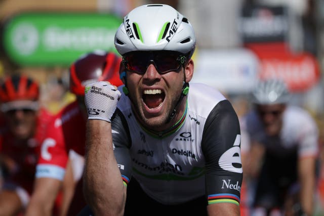 Mark Cavendish winning stage six in the 2016 Tour de France