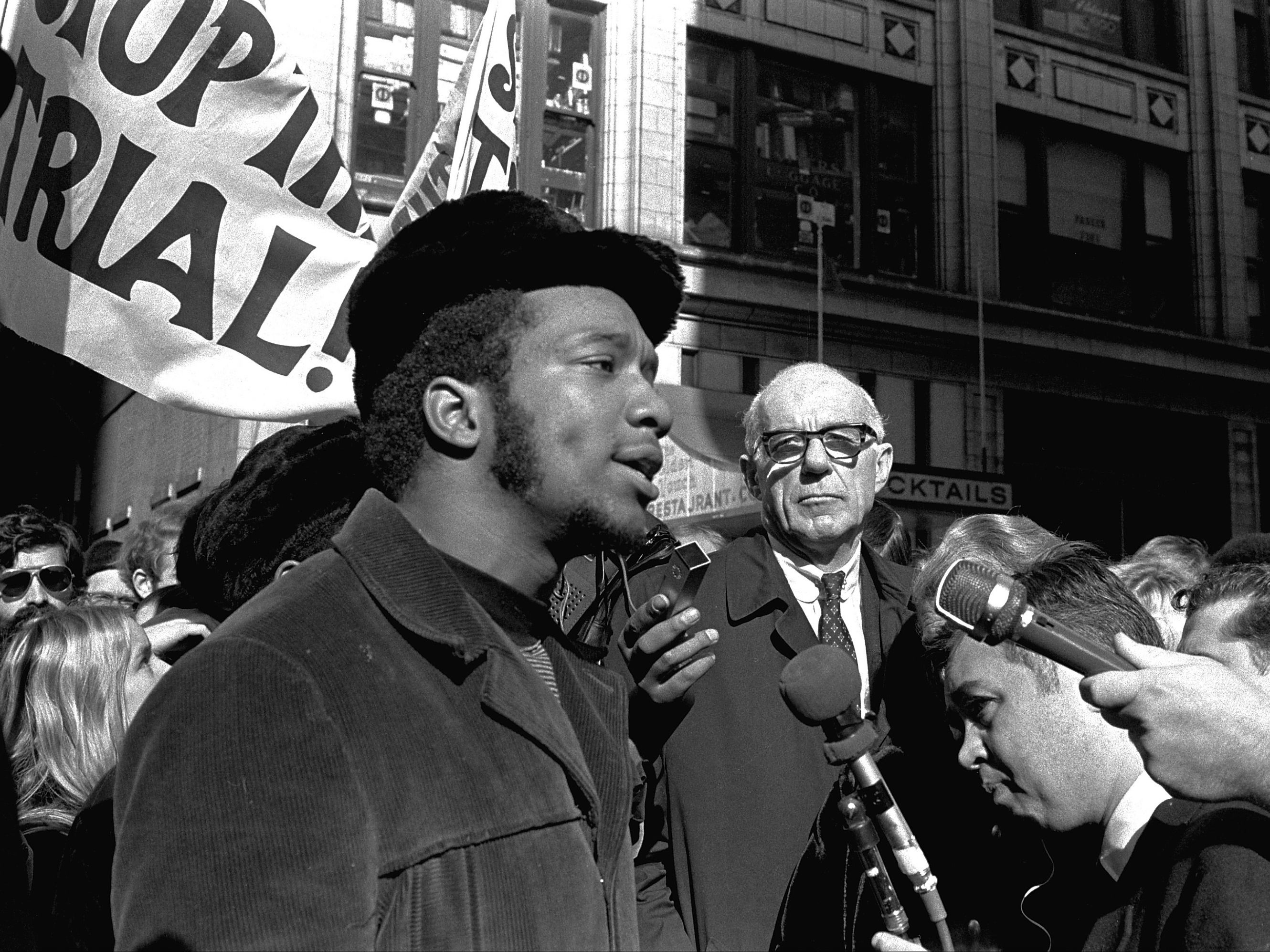 Fred Hampton at a rally on 29 October 1969