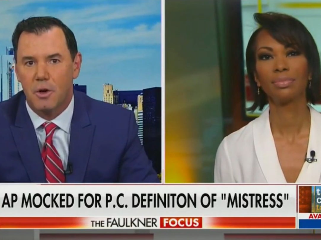 During a segment on Fox’s The Faulkner Focus on Wednesday, anchor Harris Faulkner and contributor Joe Concha condemned The Associated Press’ guidance against using the word ‘mistress’