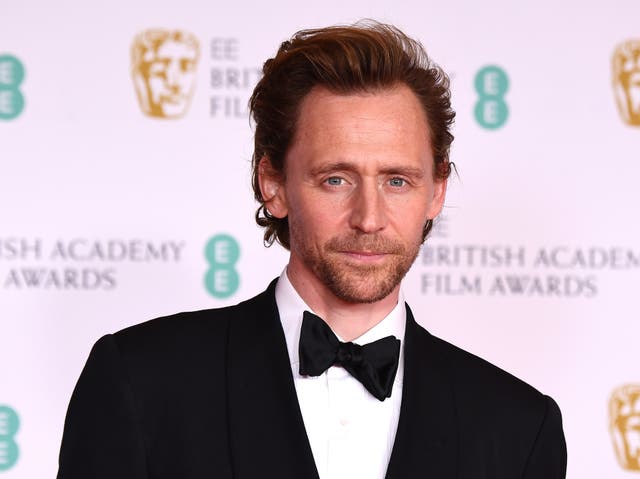 Tom Hiddleston photographed at the Baftas 2021