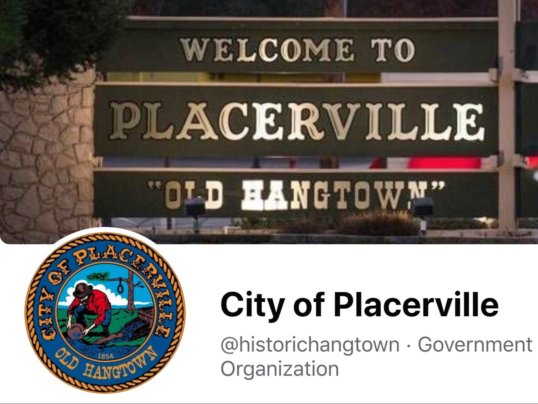 Placervillle’s official Facebook shows the logo featuring a noose