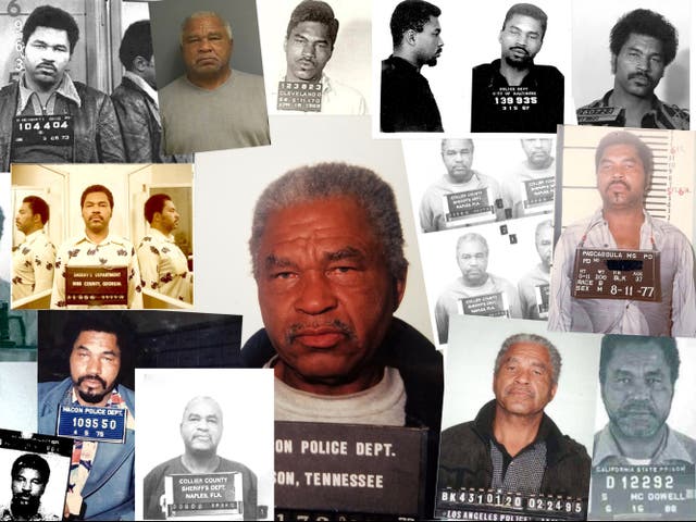 <p>Samuel Little in multiple booking photos from 1966 to 1995</p>