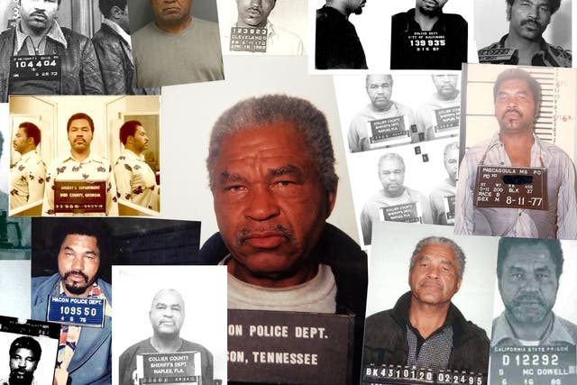 <p>Samuel Little in multiple booking photos from 1966 to 1995</p>