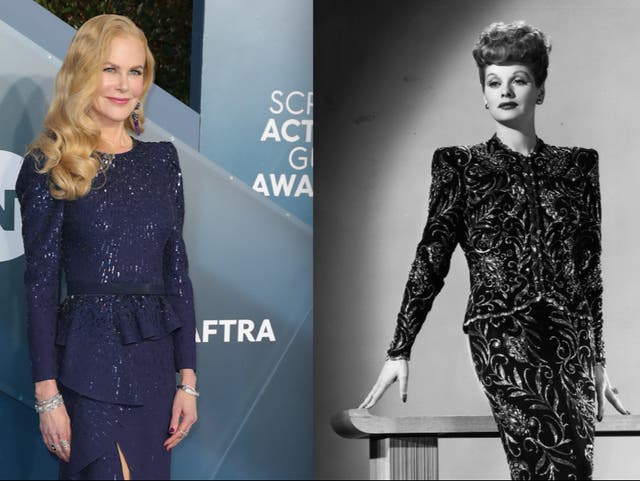 Nicole Kidman (left) portrays Lucille Ball (right) in an upcoming film