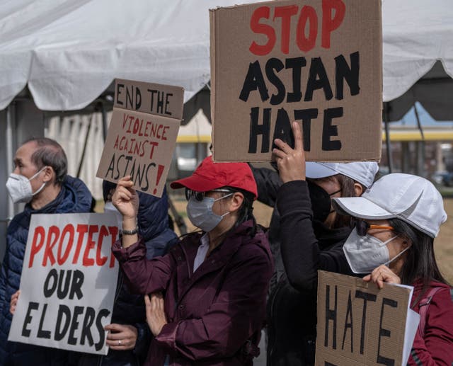 <p>Protests against anti-Asian hate crimes in Michigan</p>