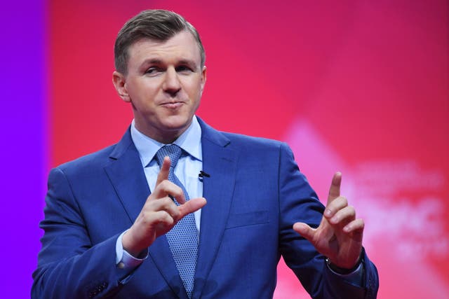 <p>Conservative political activist James O'Keefe speaks during the annual Conservative Political Action Conference (CPAC) in National Harbor, Maryland, on March 1, 2019.</p>