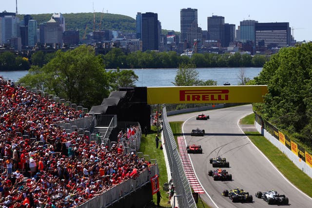 <p>Vettel took the chequered flag in Canada in 2019, but Hamilton won due to a penalty</p>