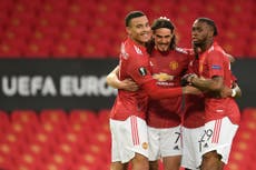 Edinson Cavani guides Manchester United through to Europa League semi-finals