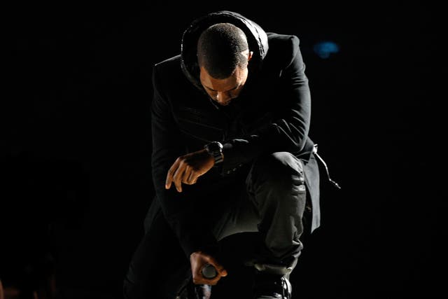 <p>File image: Kanye West performs onstage during the 50th annual Grammy awards</p>
