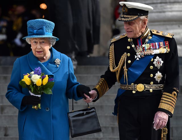 <p>The Queen and her husband of 73 years, Prince Philip</p>