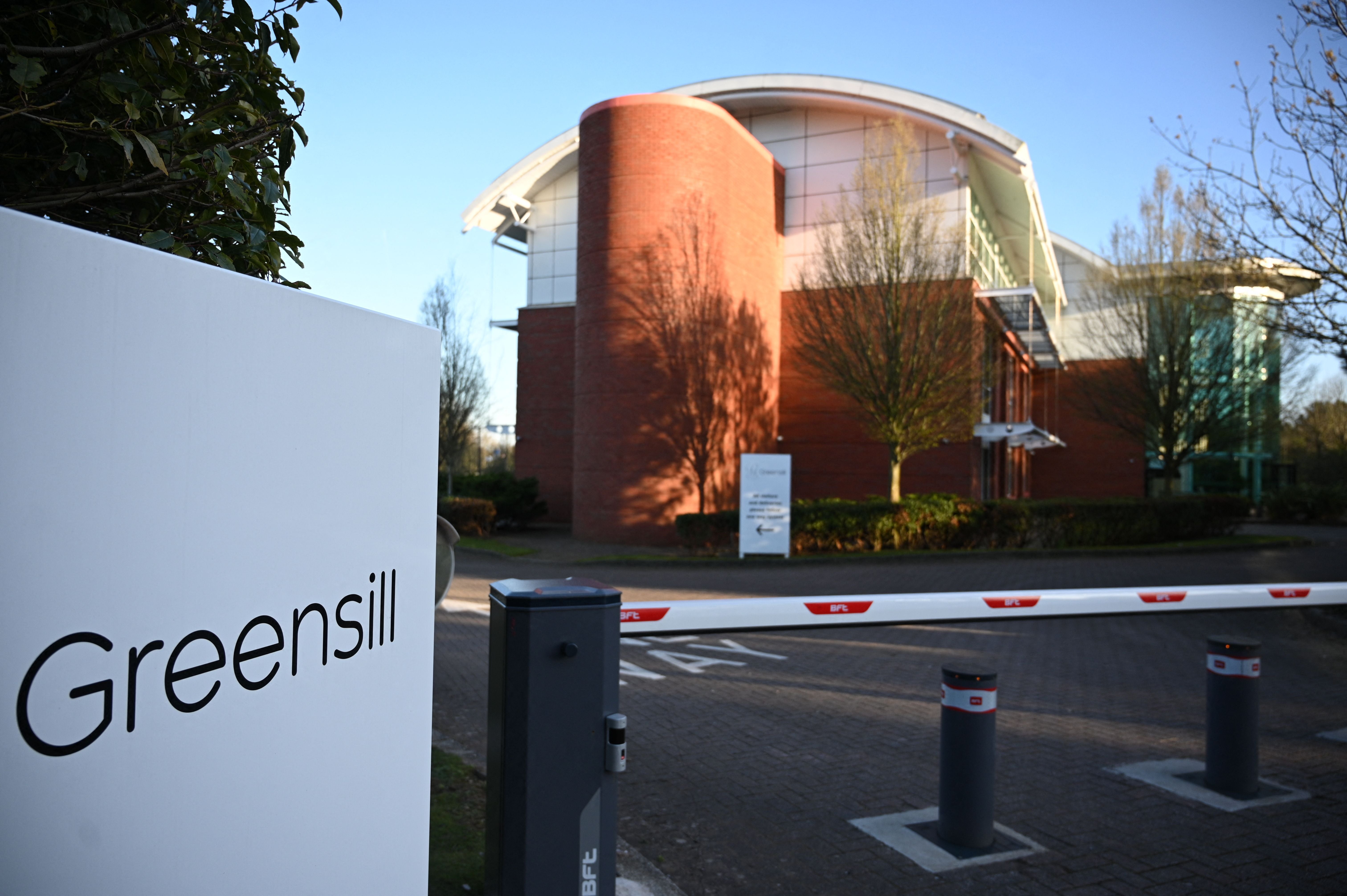 The offices of the collapsed finance firm Greensill Capital in Warrington, England