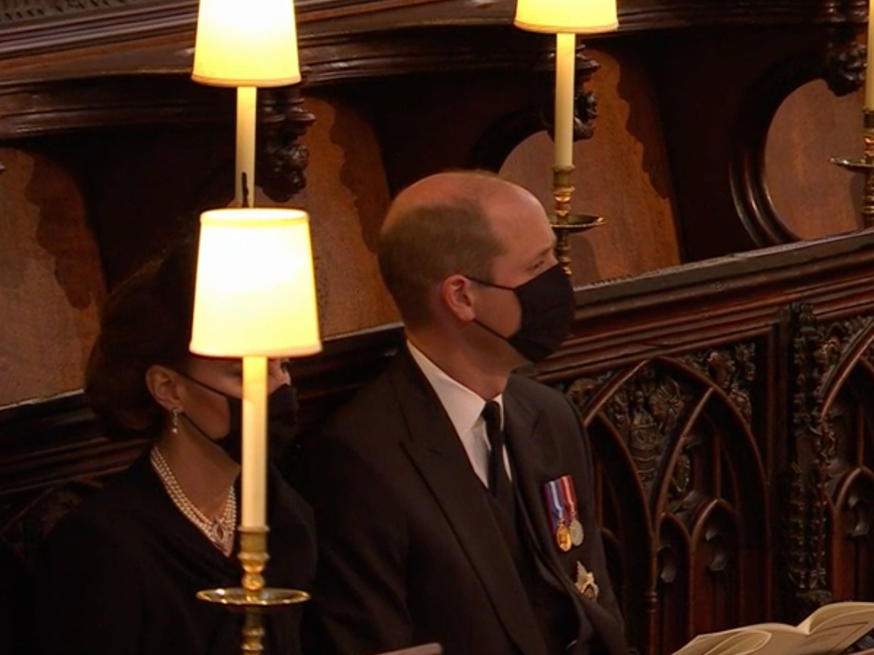 William and Kate at Philip’s funeral service