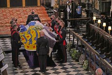 Prince Philip funeral: Duke’s coffin lowered into royal vault by electric motor