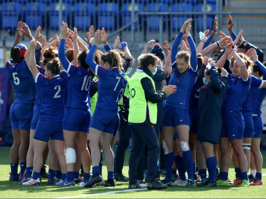 France’s players celebrate their victory