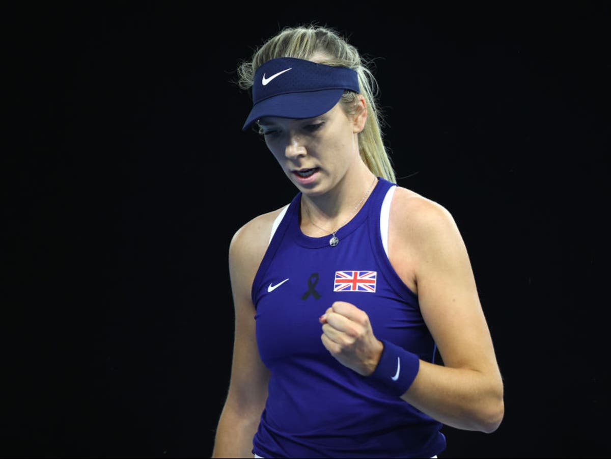 Katie Boulter completes play-off victory for Great Britain in Billie Jean King Cup Katie Boulter completes play-off victory for Great Britain in Billie Jean King Cup