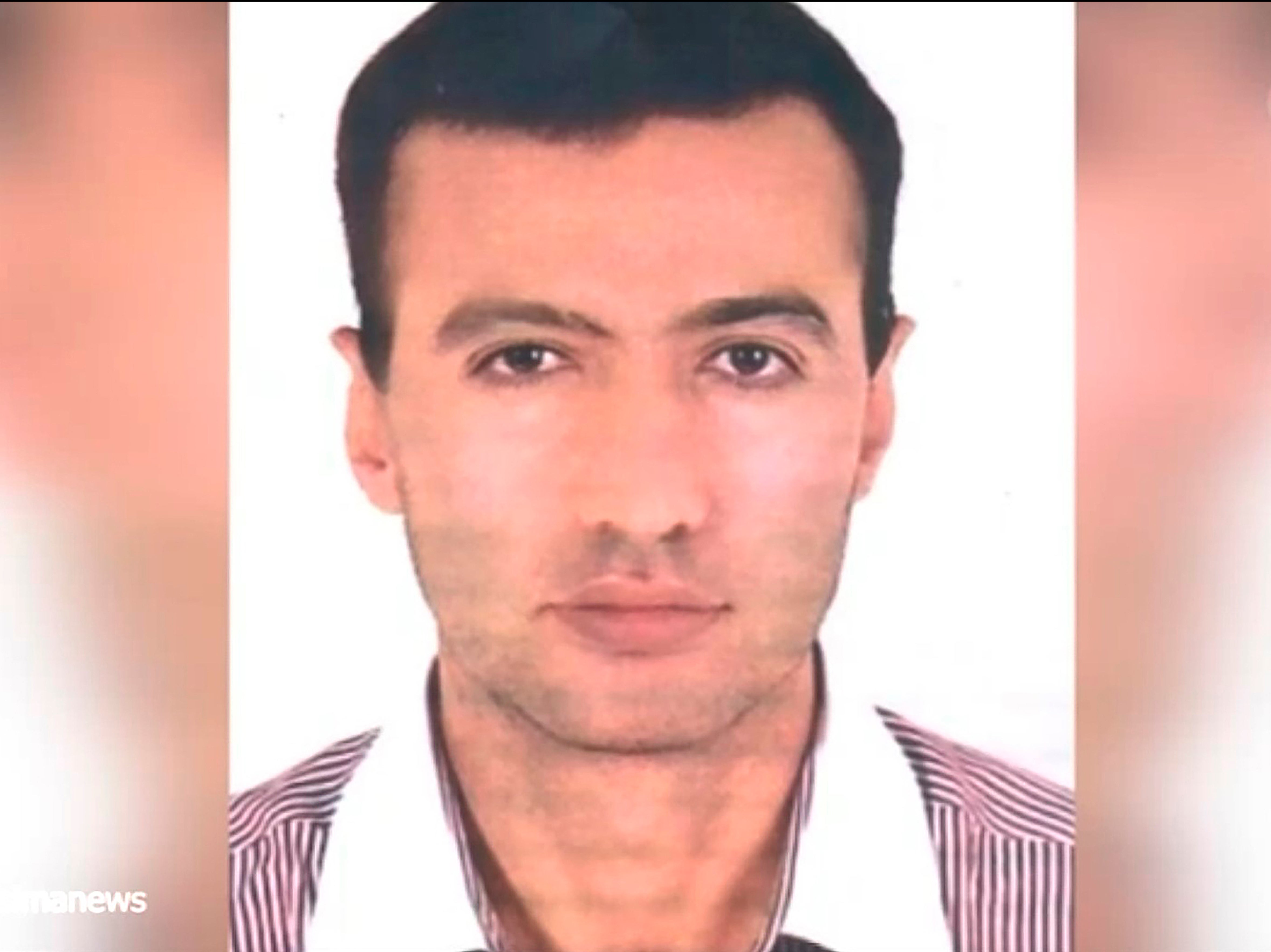 A screengrab of the report by Iran’s state-run broadcaster IRIB showing a man identified as Reza Karimi