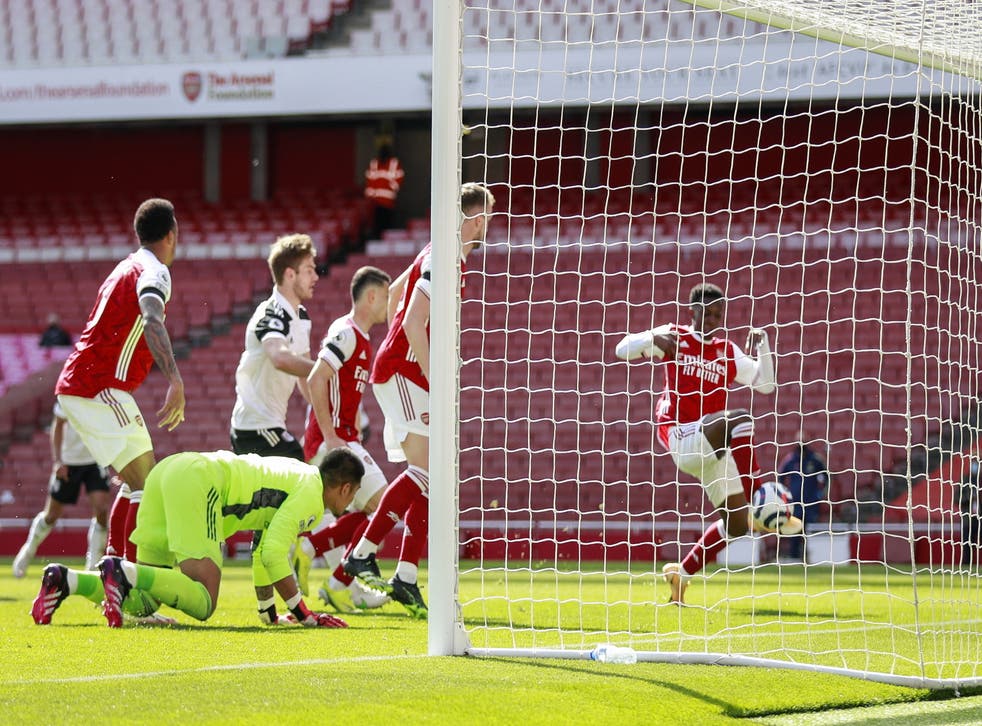 Eddie Nketiah taps home Arsenal’s late equaliser
